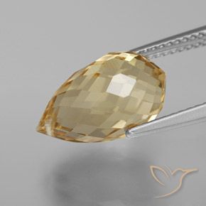 Citrino Marrone dorato naturale da 5.96 ct, Taglio briolette, VVS-VS