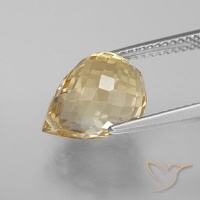Citrino Arancione-Oro naturale da 5.41 ct, Taglio briolette, VVS-VS
