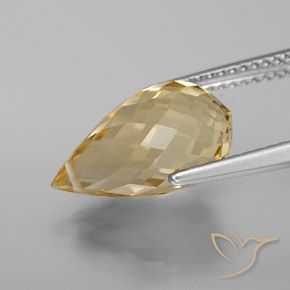 Citrino Arancione-Oro naturale da 4.93 ct, Taglio briolette, VS