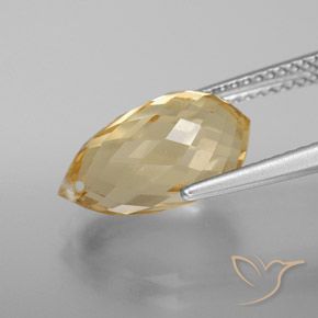 Citrino Arancione-Oro naturale da 4.68 ct, Taglio briolette, VVS-VS