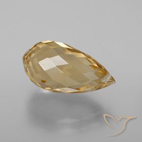 Citrino Arancione-Oro naturale da 4.70 ct, Taglio briolette, VVS-VS