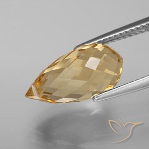 Citrino Arancione-Oro naturale da 4.70 ct, Taglio briolette, VVS-VS