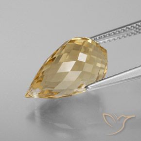 Citrino Arancione-Oro naturale da 6.13 ct, Taglio briolette, VVS