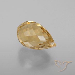 Citrino Dorato naturale da 5.05 ct, Taglio briolette, VVS-VS