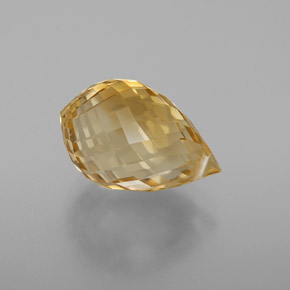 Citrino arancione-oro naturale da 5,50 ct, taglio briolette, VVS-VS