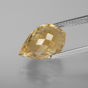 Citrino arancione-oro naturale da 5,50 ct, taglio briolette, VVS-VS