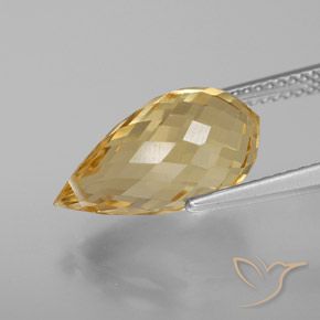 Citrino Arancione-Oro naturale da 5.97 ct, Taglio briolette, VVS-VS