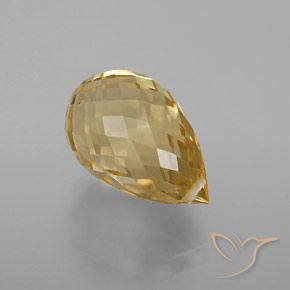 Citrino Arancio dorato naturale da 6.52 ct, Taglio briolette, VVS