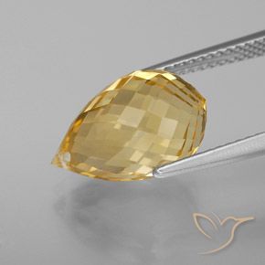 Citrino Arancio dorato naturale da 6.52 ct, Taglio briolette, VVS