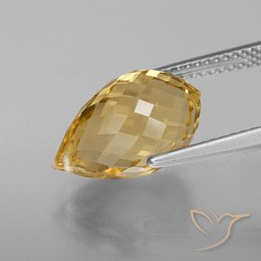Citrino Arancione-Oro naturale da 6.09 ct, Taglio briolette, VVS