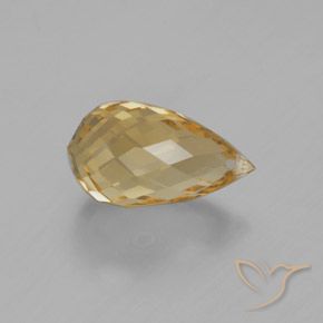 Citrino Arancione-Oro naturale da 5.07 ct, Taglio briolette, VVS