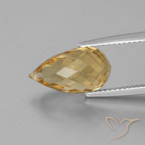 Citrino Arancione-Oro naturale da 5.07 ct, Taglio briolette, VVS