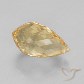 Citrino Oro giallastro naturale da 5.08 ct, Taglio briolette, VVS
