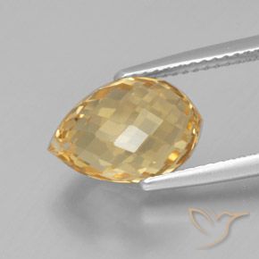 Citrino Dorato naturale da 5.04 ct, Taglio briolette, VVS