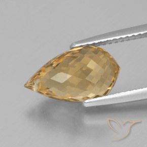 Citrino Arancione-Oro naturale da 4.41 ct, Taglio briolette, VVS