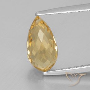 Citrino Arancione-Oro naturale da 3.49 ct, Taglio briolette, VVS