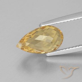 Citrino Arancione-Oro naturale da 3.49 ct, Taglio briolette, VVS