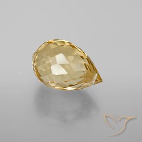 Citrino Arancione-Oro naturale da 4.90 ct, Taglio briolette, VVS