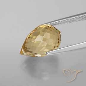 Citrino Arancione-Oro naturale da 4.90 ct, Taglio briolette, VVS