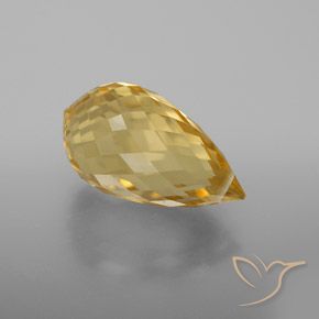 Citrino Dorato chiaro naturale da 5.83 ct, Taglio briolette, VVS