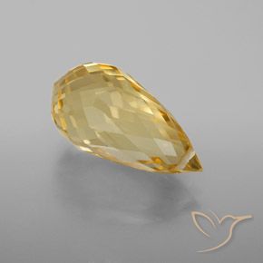 Citrino Arancio dorato naturale da 5.86 ct, Taglio briolette, VVS