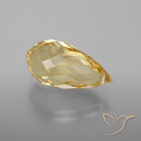 Citrino Arancione-Oro naturale da 5.42 ct, Taglio briolette, VVS-VS