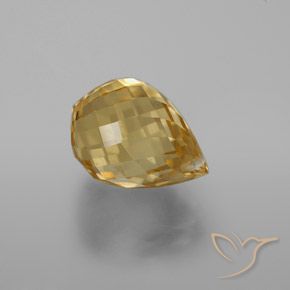 Citrino Arancio dorato naturale da 5.40 ct, Taglio briolette, VVS-VS