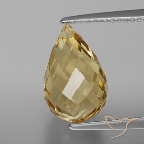 4.78ct Naturale Oro rossastro Citrino, Taglio briolette, VVS-VS