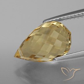 Citrino Oro rossastro naturale da 4.78 ct, Taglio briolette, VVS-VS