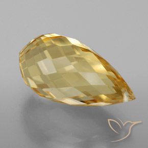 Citrino Dorato naturale da 5.81 ct, Taglio briolette, VVS