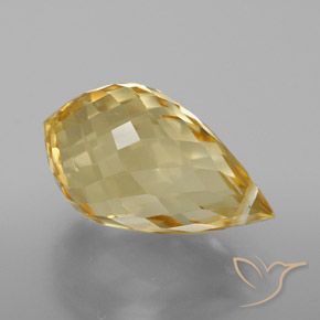 Citrino Dorato naturale da 4.95 ct, Taglio briolette, VVS-VS