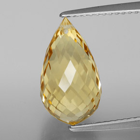 Citrino Arancio dorato naturale da 5.39 ct, Taglio briolette, VVS
