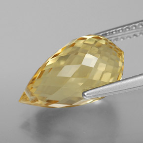 Citrino Arancio dorato naturale da 5.39 ct, Taglio briolette, VVS