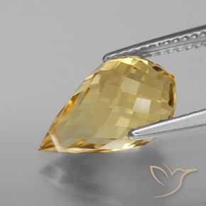 Citrino Arancione-Oro naturale da 4.64 ct, Taglio briolette, VVS