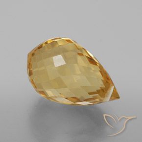 Citrino Dorato naturale da 4.70 ct, Taglio briolette, VVS-VS
