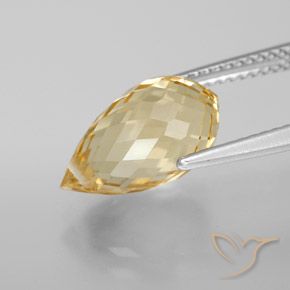Citrino Arancio dorato naturale da 4.41 ct, Taglio briolette, VVS-VS