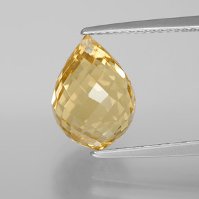 Citrino Arancione-Oro naturale da 5.04 ct, Taglio briolette, VVS