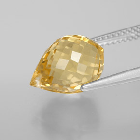 Citrino Arancione-Oro naturale da 5.04 ct, Taglio briolette, VVS