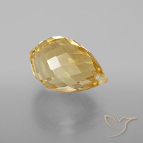 Citrino Arancio dorato naturale da 4.77 ct, Taglio briolette, VVS