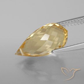 Citrino Dorato chiaro naturale da 4.53 ct, Taglio briolette, VVS-VS