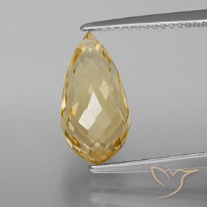 3.88ct Naturale Arancio dorato Citrino, Taglio briolette, VVS-VS
