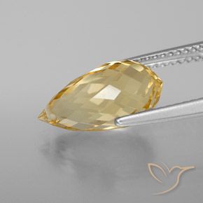 Citrino Arancio dorato naturale da 3.88 ct, Taglio briolette, VVS-VS