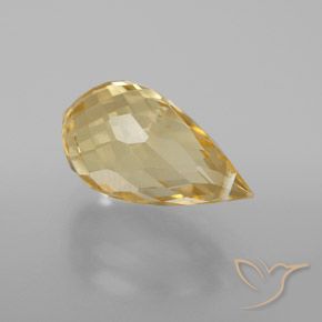 Citrino naturale dorato da 4,28 ct, briolette, VS