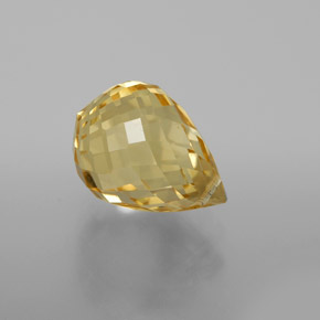 Citrino Dorato chiaro naturale da 4.22 ct, Taglio briolette, VVS-VS