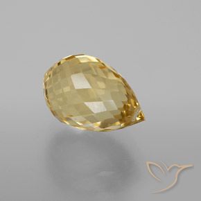 Citrino Arancio dorato naturale da 4.15 ct, Taglio briolette, VVS-VS