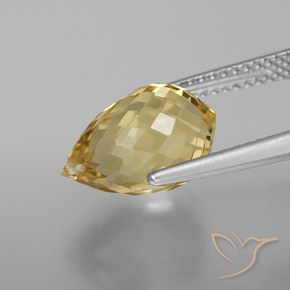 Citrino Arancio dorato naturale da 4.15 ct, Taglio briolette, VVS-VS