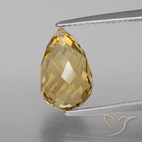 4.42ct Naturale Oro Citrino, Taglio briolette, VVS-VS