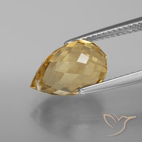 Citrino Oro naturale da 4.42 ct, Taglio briolette, VVS-VS