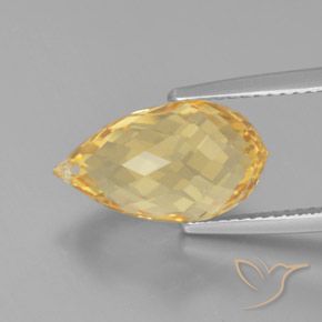 Citrino Oro naturale da 6.11 ct, Taglio briolette, VVS-VS