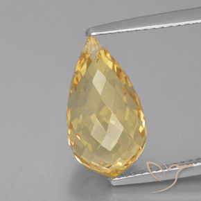 Citrino naturale dorato da 6,00 ct, briolette, VVS-VS